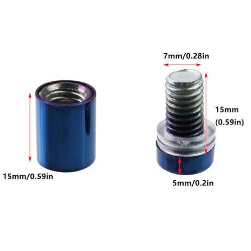 Image of Antrader Stainless Steel Standoff Screws,Wall Sign Standoff,1 /4 inch x 0.59 inch | Sign Mounting Hardware for Acrylic Picture Frame Glass Signs Hanging,Navy Blue,12Pcs
