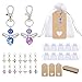 YXHZVON 30 Pièces Pendentifs Ange Gardien, Pendentifs de Baptême de Mariage Porte Clés Ange Perle Coloré pour Cadeaux de Fête Confirmation de Communion Cadeau de Baptême de Mariage