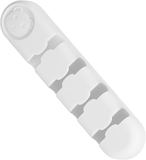 Cable Organizer Portable Earphone Clip Charger Organizer Line Fixer Flexible for Dormitory White
