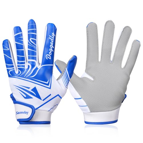 SAMVLOY Baseball Batting Gloves for Youth with Super Grip and Finger-Fit Palms - Unisex Fit for Men Kids Boys & Girls