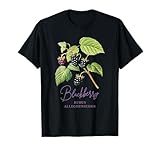 Vintage Botanical Summer Blackberry Cottagecore Berries T-Shirt