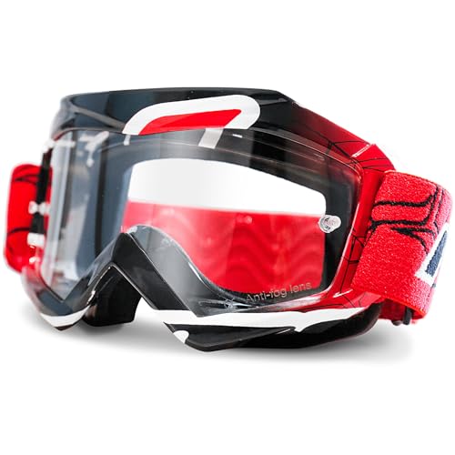 NENKI Lunettes de moto, de cross, pour enfants, tout-terrain, course, motocross, avec cadre en TPU et couche éponge, lunettes de protection anti-UV pour...