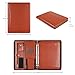 Brown Leather Padfolio for Women/Men, Business Leather Binder 3 Ring Portfolio, Personalized Leather Portfolio Binder, Zippered Portfolio Organizer for A4 Notepad & 13-inch Laptop/Tablet