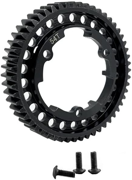 Acero 54T Engranaje recto 6449 para TRAXS 15 X-maX 6S 8S 17 XO-1 110 E-Revo 2.0 VXL MAXX RC Actualizaciones de piezas - (Color Negro)