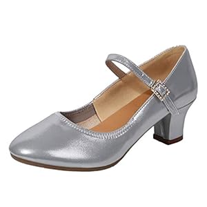 MaNMaNing Elegante eenkleurige dansschoenen voor dames, enkelriem, plek, hiel, latin salsa, dansschoenen, party, balzaal…