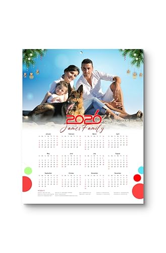 2026 Custom Personalized Wall Calendar (11x14 Inches)