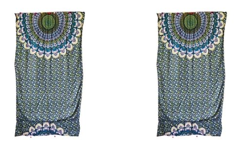 Genérico Pack 2 Unidades Pareo Toalla Playa Piscina Mujer diseño Mandala 2en1 Secado Rapido XL 180x100 cm.