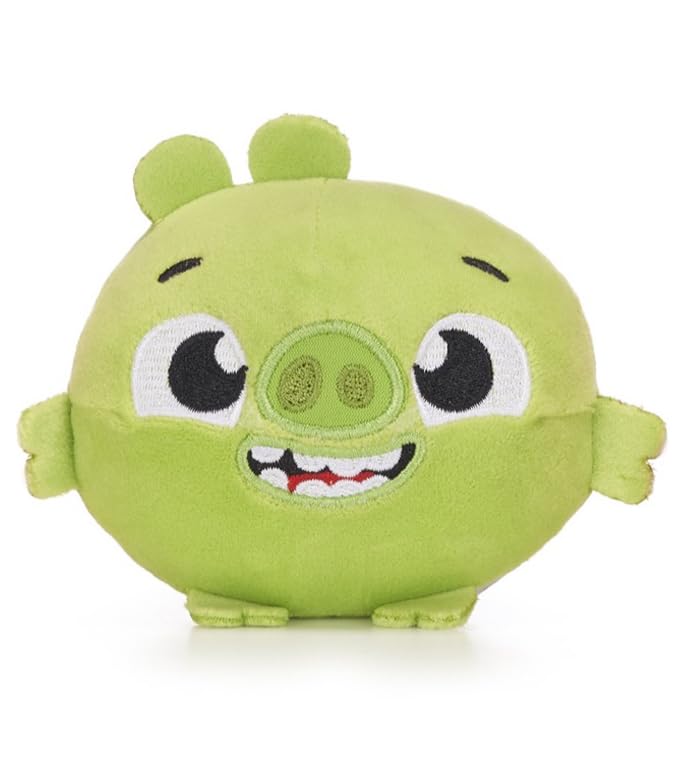 Angry Birds 4"/10cm Green Pig Sound Slammer Soft Plush Toy with Sound