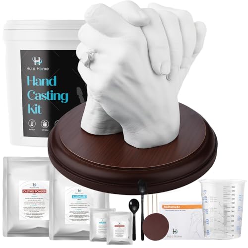 Hula Home Hand Casting Kit for Couples or Family with Mounting Plaque | Anniversary DIY Gifts Her &...