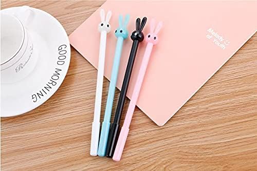 Miniatura 5 de 4 bolígrafos de gel de conejito de 0.020 in lindos bolígrafos de papelería, bolígrafos de gel para estudiantes, bolígrafo de gel negro con firma