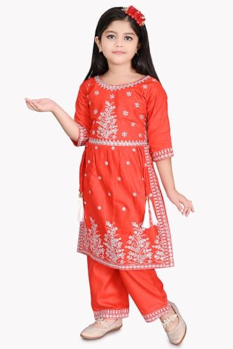 Image of NFashion Girls Printed design Rayon Anarkali Salwar Suit Set for girls