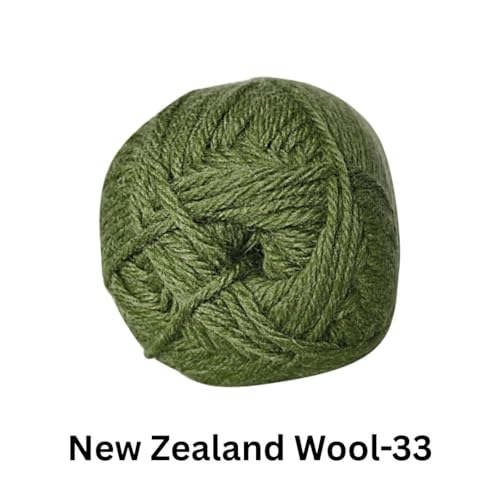 Image of VCR Olive Green Chunky Wool Yarn,100 Grams, Hank, 196 Meters, 100% New Zealand Wool Knitting Yarn, Soft Crosia Thread Suitable for Baby Blankets & Booties Pack of 1