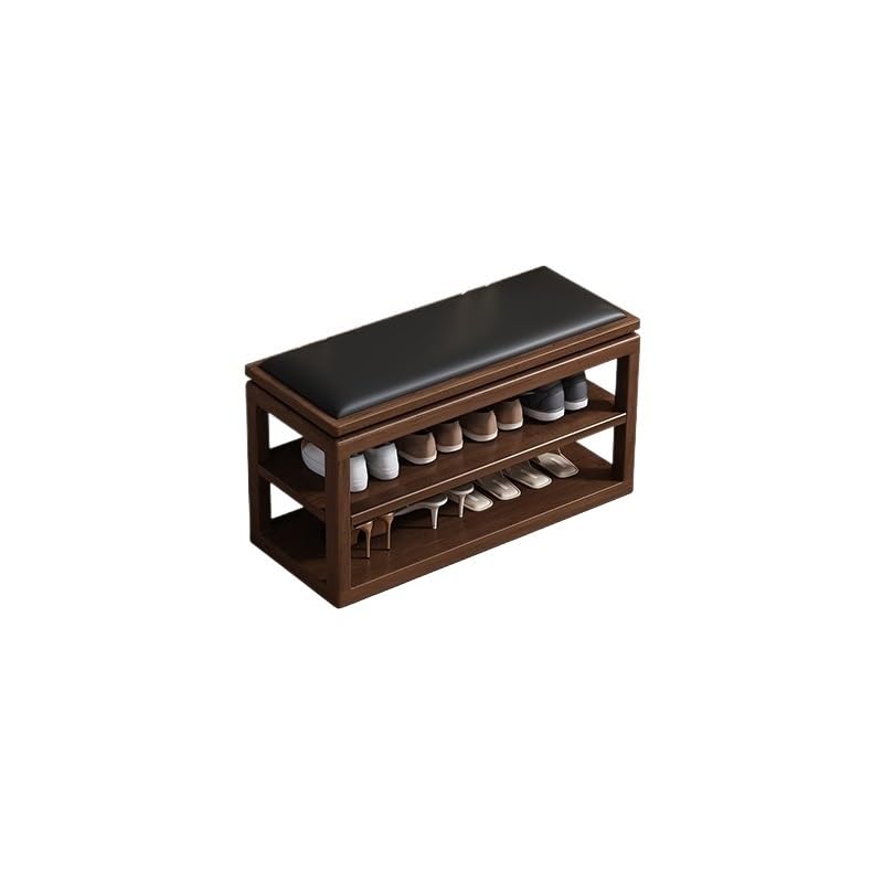 Banc à chaussures de luxe léger en bois pour un rangement raffiné
