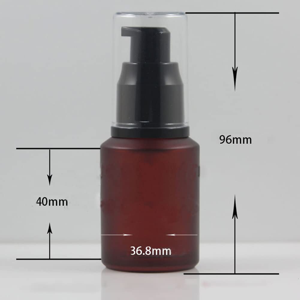 FSSTUD 2 Pcs 30ML Frosted Glass Pump Bottles Empty Cream Lotion Bottles Essence Dispenser Refillable Cosmetic Container - Image 2