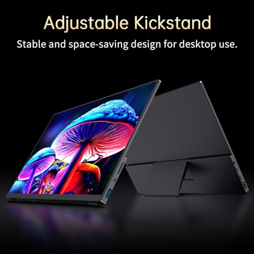 Image of Portable Monitor OLED 4K 3840x2400, 14 inch Ultra Slim Travel Monitor, 400+ Nits |100% DCI-P3 | 1000000:1 Contrast, HDMI USB C External Monitors for Laptop Mabook PC