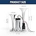 600db Dual-Tone Metal Car Horn, Electric Air Horn Kit with Upgraded Air Compressor, Super Loud Air Horn for Cars, Suvs, Motorcycles, Tractors (Silver)