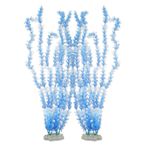 CAPASTEC Large Aquarium Plastic Plants, Tall Aquarium Plants, Big Aquarium Plastic Plants for Fish Tanks Decor, 19.29