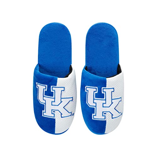 Image of FOCO Oklahoma Sooners NCAA Mens Team Logo Staycation Slippers