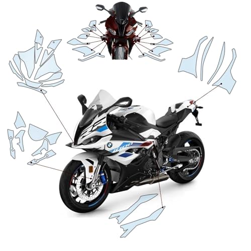 Film PPF pour moto BMW S 1000 RR 2023-2024 protection peinture TPU mat anti-gravillons