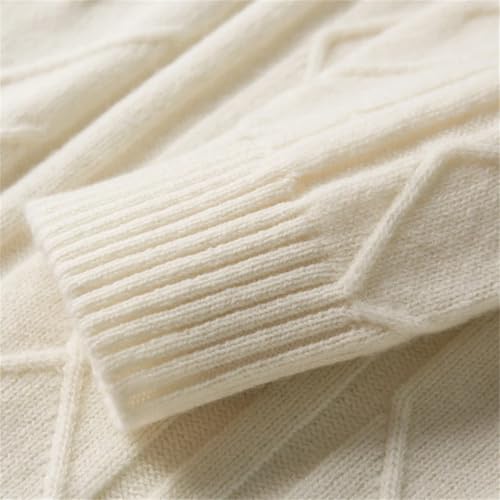 Dcvmvmn Men's Autumn Winter Wool Breathable Sweater Half High Collar Pullover3