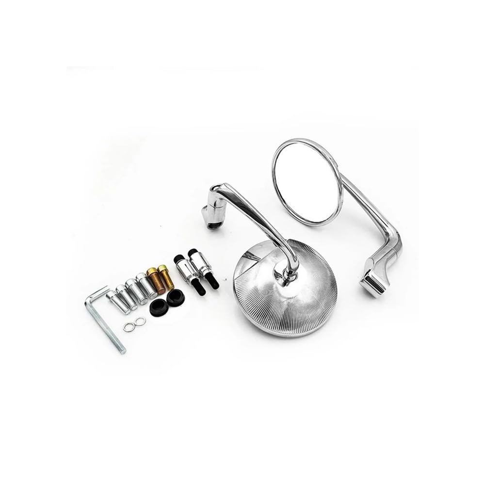 motos Miroir vélo Rétroviseurs Guidon Réflecteurs Modification Moto, De Recul, Moto Universels CNC(Silver)