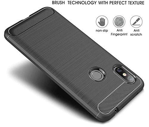 Image of Hybrid Carbon Fiber Back Case for Mi Redmi 6 Pro (Black)