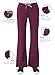 Maevn Women's Multi-Pocket Flare Pants(Wine, X-Large)