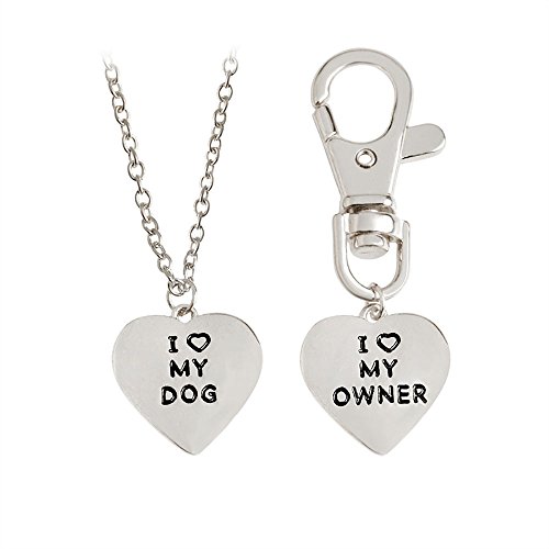 Meiligo 2 Pcs Best Friend Dog Necklace