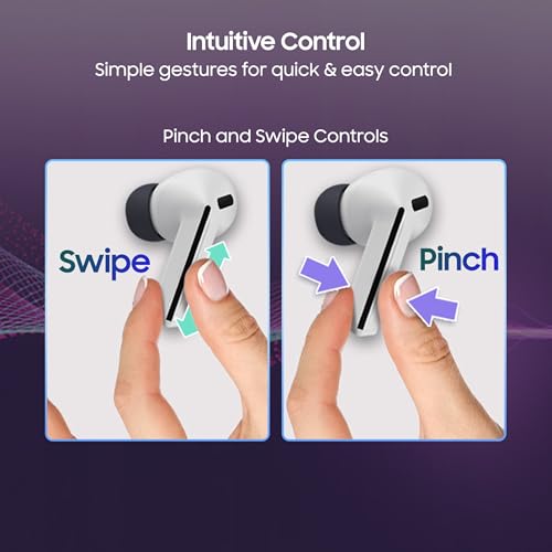 Image of Samsung Galaxy Buds3 FE (Gray) with Galaxy AI | ANC | 360-Audio | IP54 | 11mm Dynamic Driver