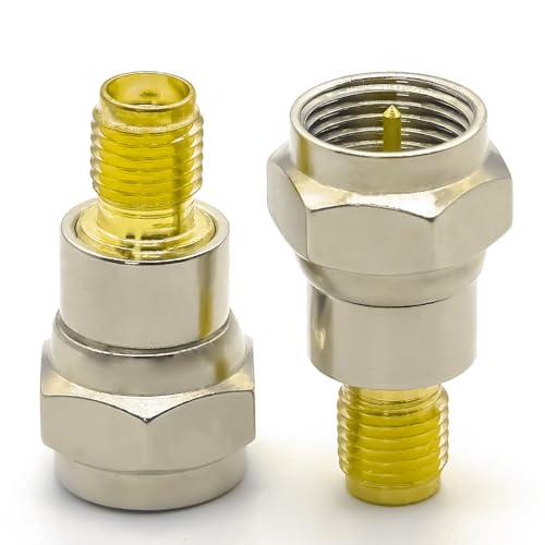 Conector coaxial SMA hembra a Tipo F macho, pack x2 miniatura 2