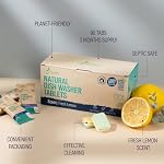 Natural Dishwasher Detergent Tablets - Plant Based Alternative Refill Pack Dishwashing Tabs - Eco-Friendly And Plastic Free Way To Cleaner Dishes - 30/60/90 Refills Dish Washer Soap Pods (90)