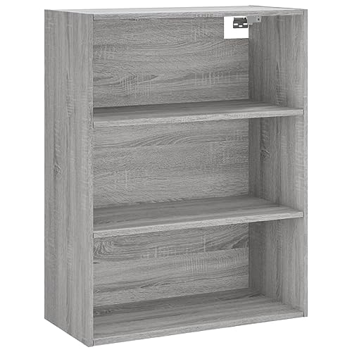 Highboard Gris Sonoma de 69,5x34x180 cm en madera de ingeniería 6