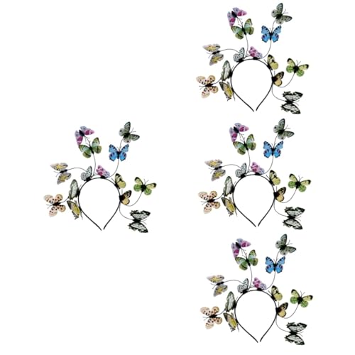 BESTYASH 4 Piezas diadema con de bandeja de dibujos animados pasadores de spa tapa decoración accesorio para el cabello para mujer diadema de para mujer abdominales