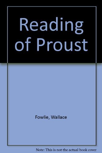 Reading of Proust 0844606278 Book Cover