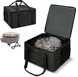 Pool Ball Cleaner Storage Bag, Carrying Case for Most Pool Ball Cleaner Machines, Thick Foam-Padded Protective Organizer with Pockets for Billiard Accessories, Black (Bag Only)