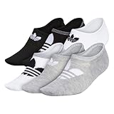 adidas Originals Damen Trefoil Superlite Super No Show Socken (6 Paar) Socken, Damen, Socken, EV7713, Grau/Weiß/Schwarz, M