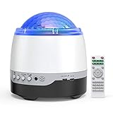 【Smart-Fernbedienung & Timer】- Das Sternenhimmel-Nachtlicht mit intelligenter Fernbedienung kann das Meer und das Sternenlicht frei steuern, 3 Helligkeitsstufen einstellen, mit dem Sternenhimmelprojektor eine entspannende Umgebung schaffen und gleichzeitig Musik hören. Das Nachtlicht verfügt über eine Timer-Funktion. Sie können die automatische Ausschaltzeit nach Bedarf auf 1 Stunde / 2 Stunden einstellen (wenn sie nicht eingestellt ist, wird sie nach 4 Stunden ausgeschaltet).