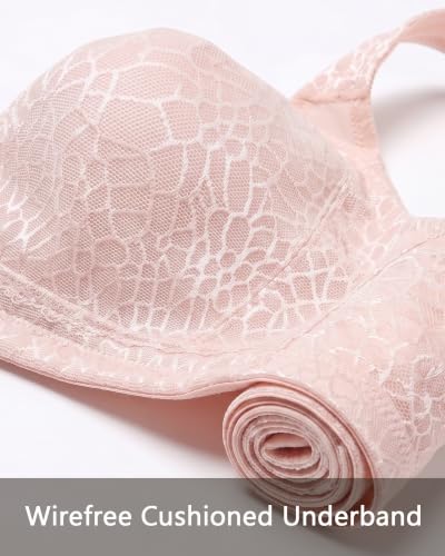 Image of HACI Women Minimizer Bra Full Coverage Everyday Wirefree Unpadded Plus Size | Non Padded, Full Figure, for Large Bust, Seamless