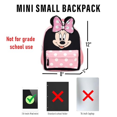 Minnie Mouse Small Backpack for Girls Women Bundle, 12" w Adjustable Straps by Disney - Used condition - Image 4