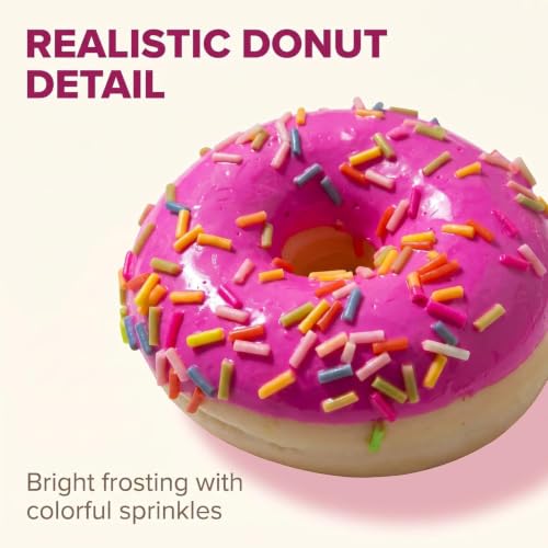 Image of Donut Squishy Toy, Soft Squeeze Fidget Toys with Colorful Food Designs, Donut Novelty Toys for Boys & Girls, Stress Relief Squeeze Toys for Home, Travel & Play, Pack of 1