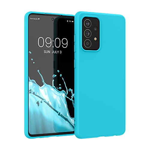 Kwmobile Custodia Compatibile Con Samsung Galaxy A52 / A52 5G / A52S 5G Cover - Back Case Per Smartphone In Silicone Tpu - Protezione Gommata - Celest