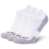 Pure Athlete Walking Socks Anti-Blister for Women and Men – Padded, No-Show Low Cut Tab – Comfortable (L/XL, White - 3 Pairs)