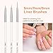 TEOYALL Fine Liner Brush, Nail Art Striping Brushes 5/7/9/11/20mm Thin Line Nail Brush Detail Drawing Brush Gel Nail Polish Brush