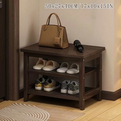 Banc à chaussures en bois de grande capacité avec siège ultra robuste - 3