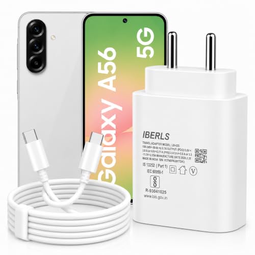 Image of 25W Pd 3A Type-C Super Fast Charging Adapter with 1M Type C Cable for Galaxy A56 /A57 /A37 /A07 /A36 /A17 /A26 /A06 /A35 /A55 / A16 /A15 /Tablet /Galaxy Watch- Charge Your Device with 25 Watt USB C Fast Charger