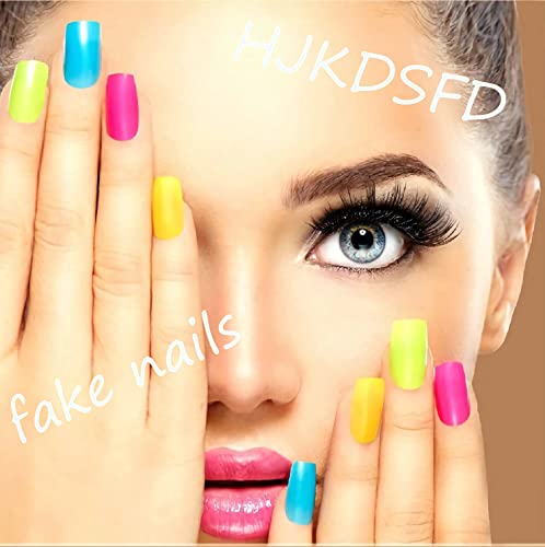 Black White Press On Nails Square Fake Nails Medium Acrylic Leaf Glossy False Nails With Designs Artificial Full Cover Glue On Nails Stick On Nails For Women Girls Nail Decorations 24Pcs #TOP5