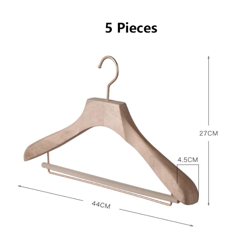 Daily Hanger Hangers Wooden Coat Hangers 5 Pack Durable Clothes Hanger Smooth Suit Hangers Premium Hangers for Clothes Decorate