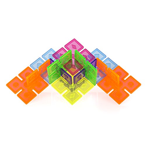 image for Guidecraft Interlox Squares - 96 Piece Set Interlocking Construction T