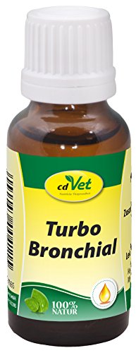 cdVet Naturprodukte TurboBronchial 20 ml - ätherische Öle - Eucalyptus + Salbei + Anis + Kümmel + Thymian - Unterstützung der Atemwege, 411