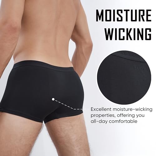 Mens Pouch Support Boxer Briefs Underwear Tagless Trunks Underwear for Men with Coolzone Fly, Low-Rise Briefs3